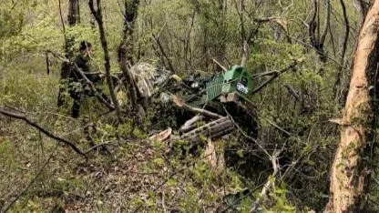 Samsun'da traktör devrildi