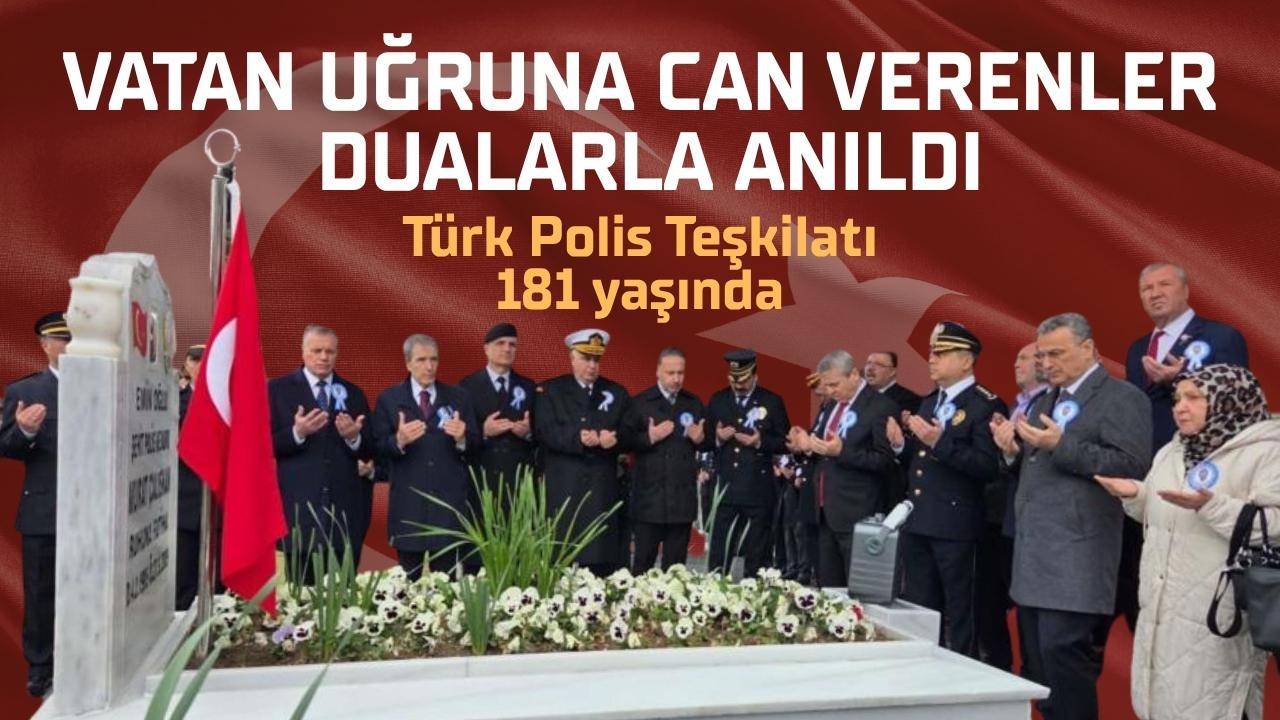 Samsun'da Türk Polis Teşkilatı'nın 181. yılında şehitler dualarla anıldı