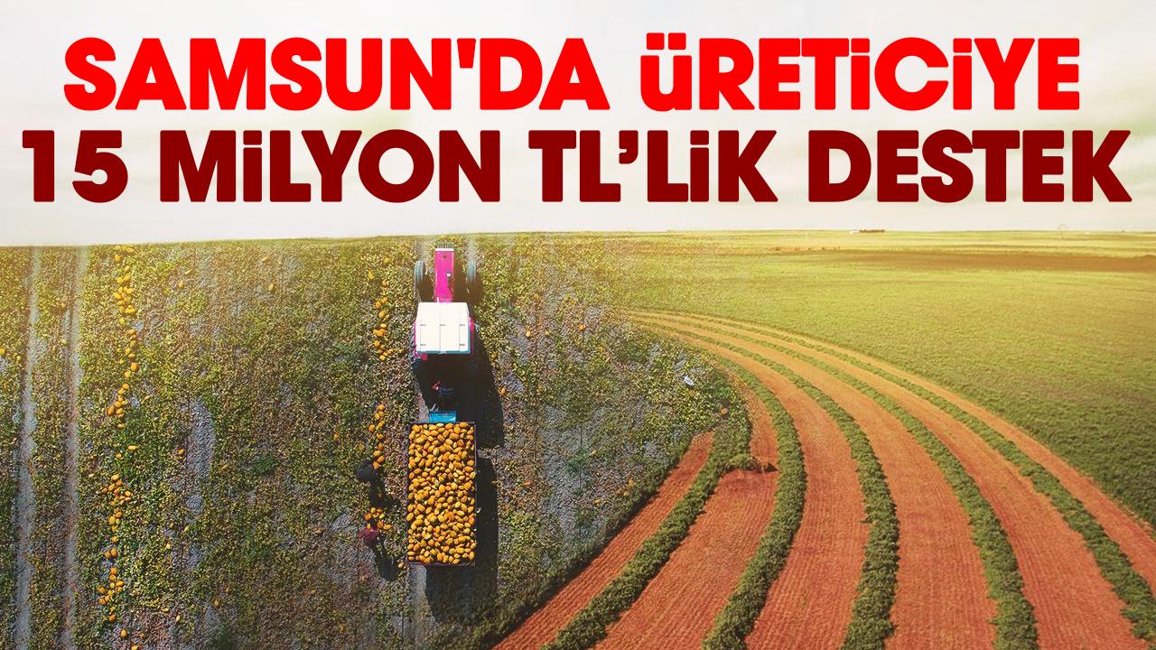Samsun'da üreticiye 15 milyon TL’lik destek