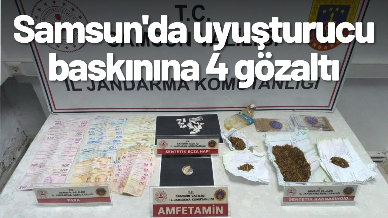 Samsun'da uyuşturucu baskınına 4 gözaltı