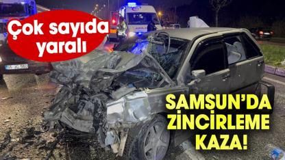 Samsun’da zincirleme kaza! 3 araç çarpıştı, 6 yaralı