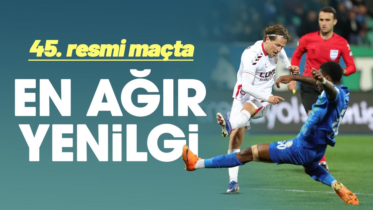 Samsunspor bu sezon 45. maçta en ağır yenilgisini aldı