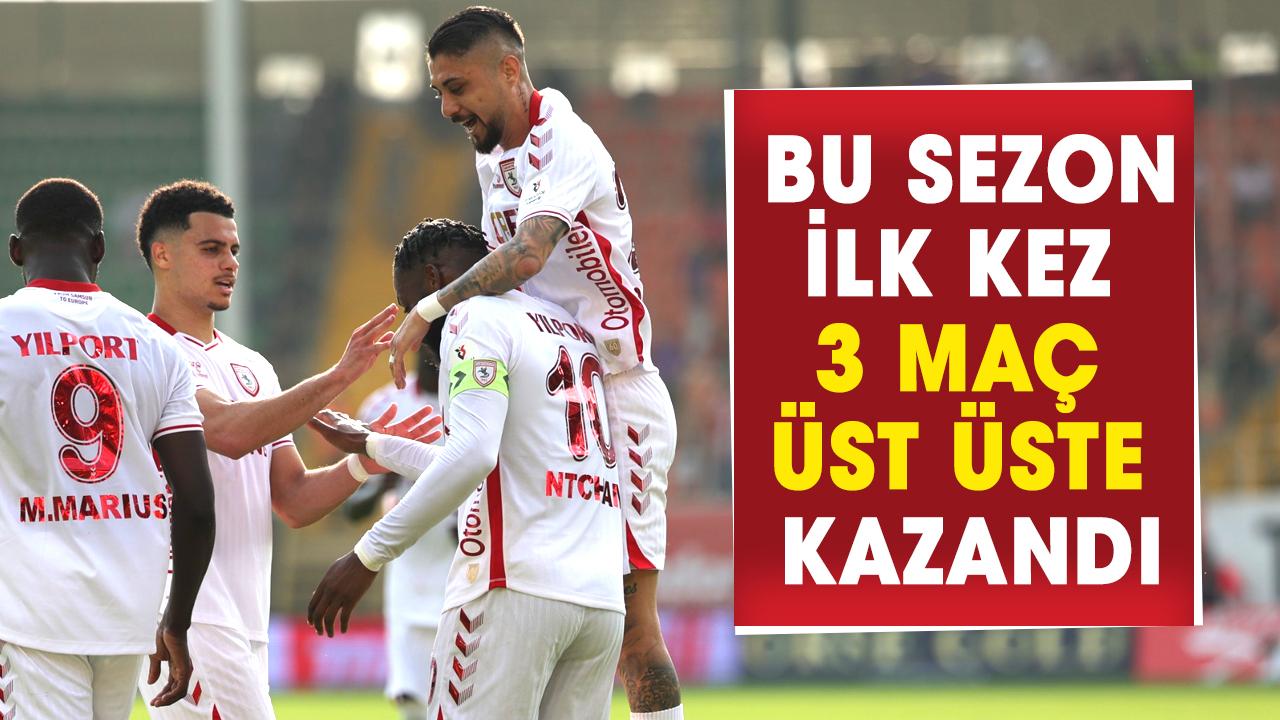 Samsunspor bu sezon ilk kez 3 maç üst üste kazandı
