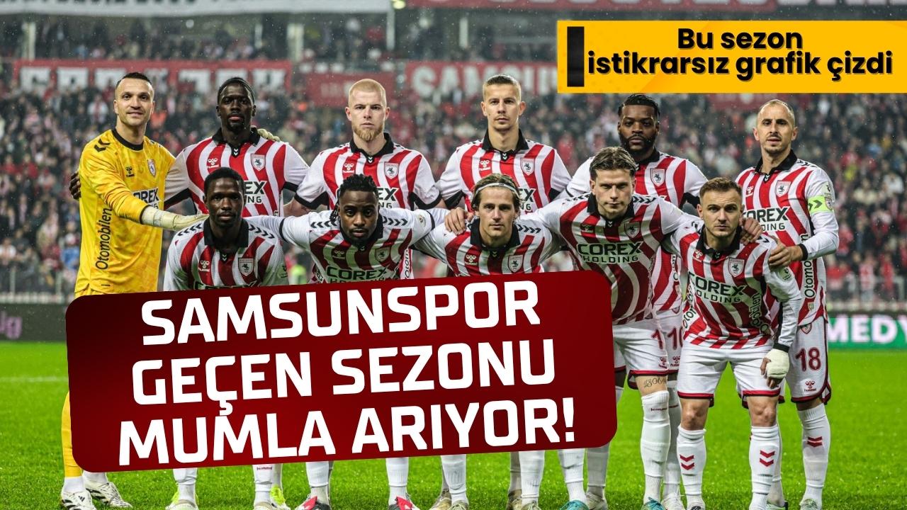 Samsunspor geçen sezonun gerisinde kaldı