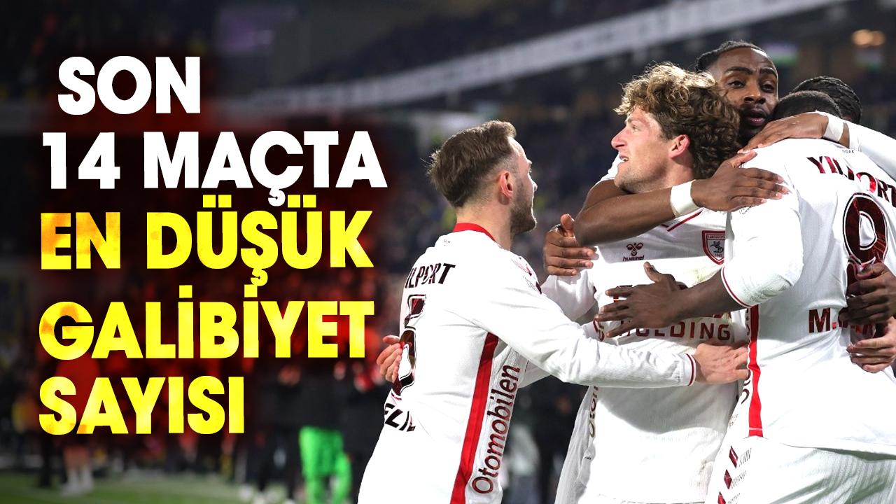 Samsunspor son 14 haftada en az kazanan üç takımdan biri oldu