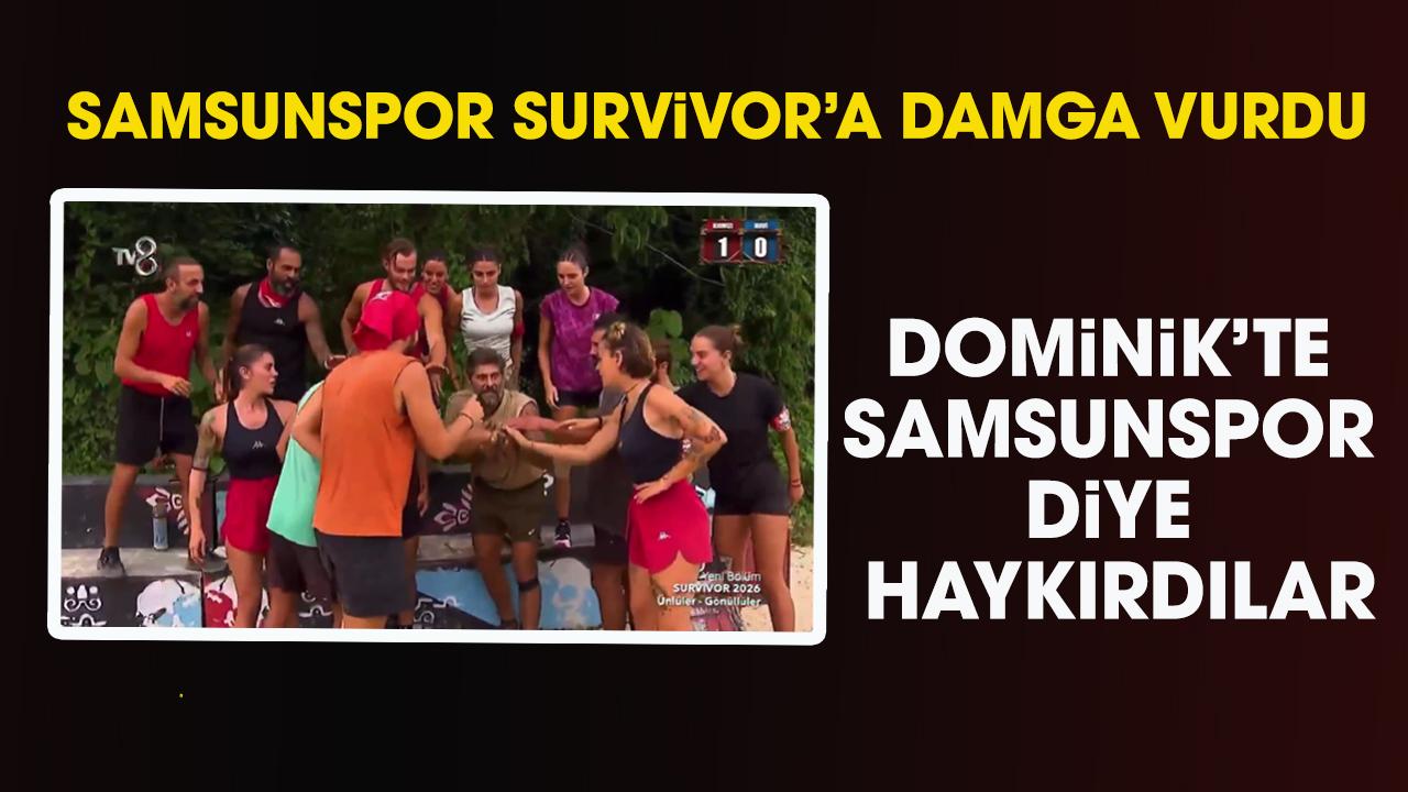 Samsunspor  Survivor'a damga vurdu!  Samsunspor sevgisi Dominik'e ulaştı