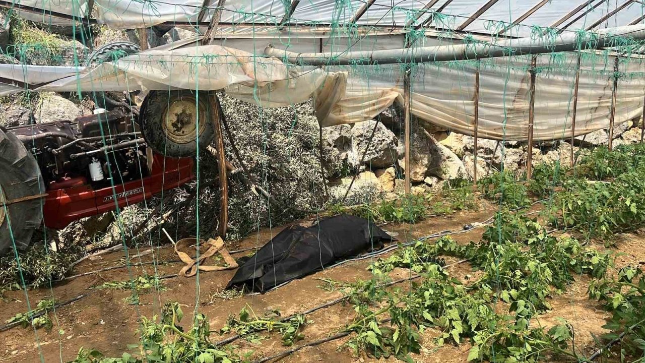 Traktör seraya devrildi! 1kişi can verdi