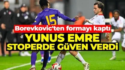 Yunus Emre Çift stoperde güven verdi