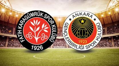 Fatih Karagümrük Gençlerbirliği saat kaçta hangi kanalda?