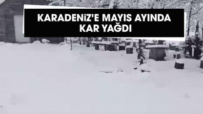 Karadeniz'in Ordu ve Tokat illerinde mayısta kar yağdı