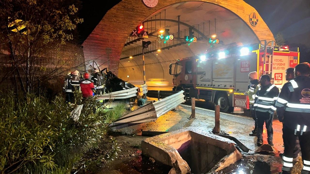 Kuzey Marmara Otoyolu'nda feci kaza! Otomobil duvara çarptı, sürücü öldü