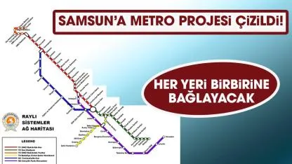 Samsun’a metro projesi çizildi! Her yeri birbirine bağlayacak!