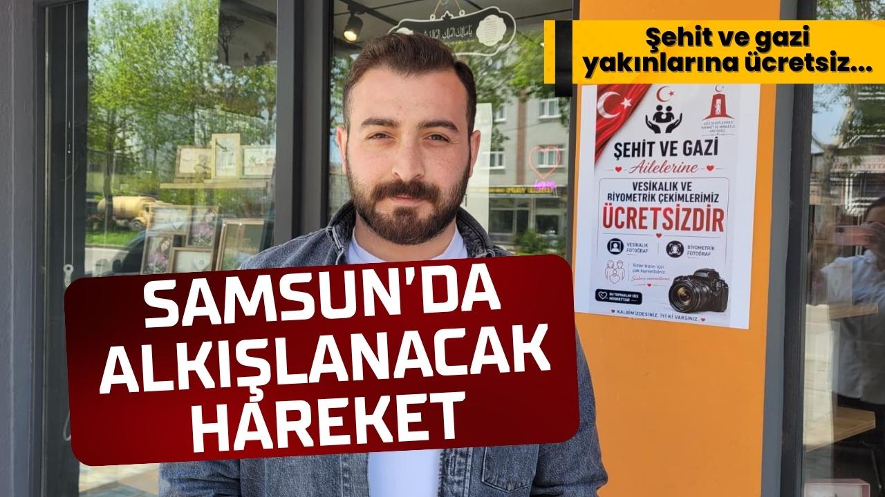 Samsun'da Ercan Koç'tan şehit ve gazi yakınlarına ücretsiz fotoğraf hizmeti