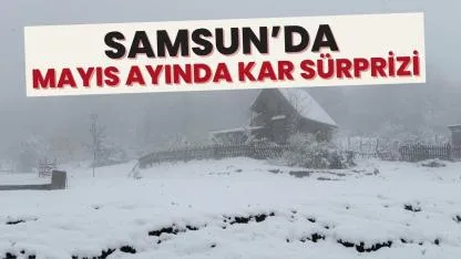 Samsun'da mayıs ayında kar yağdı