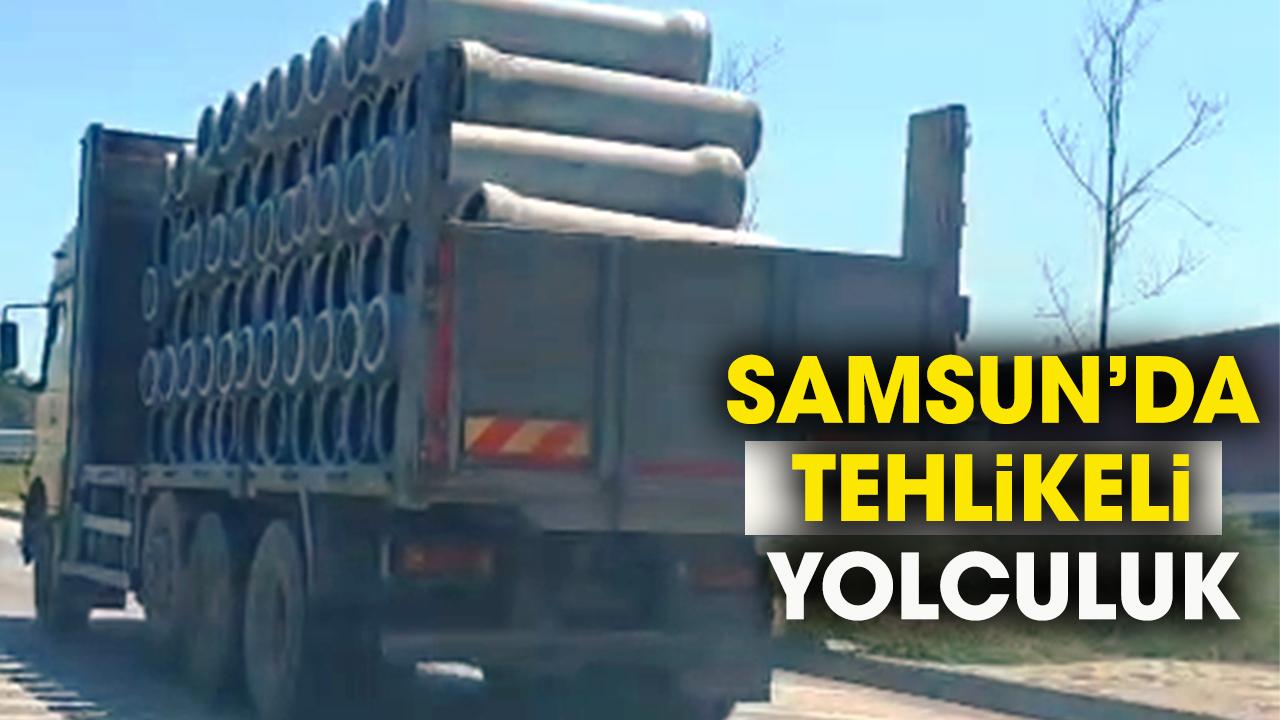Samsun'da tehlikeli yolculuk!