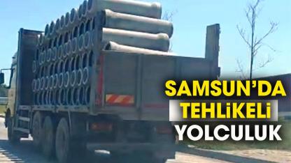 Samsun'da tehlikeli yolculuk!