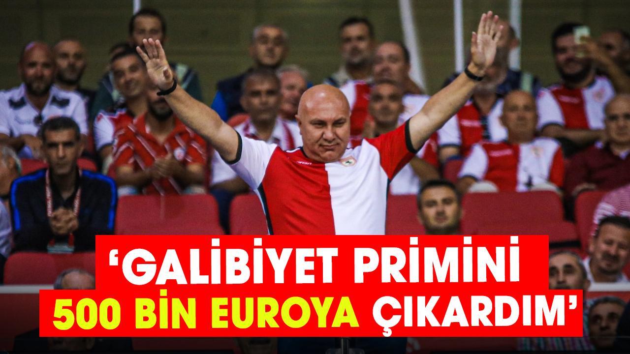 Samsunspor Başkanı Yüksel Yıldırım'dan prim müjdesi