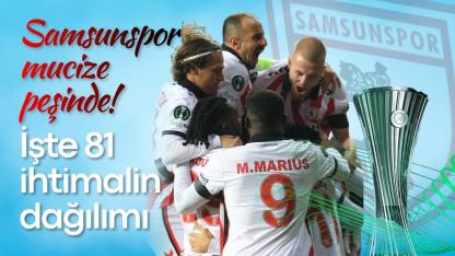 Samsunspor mucize peşinde! İşte 81 ihtimalin dağılımı