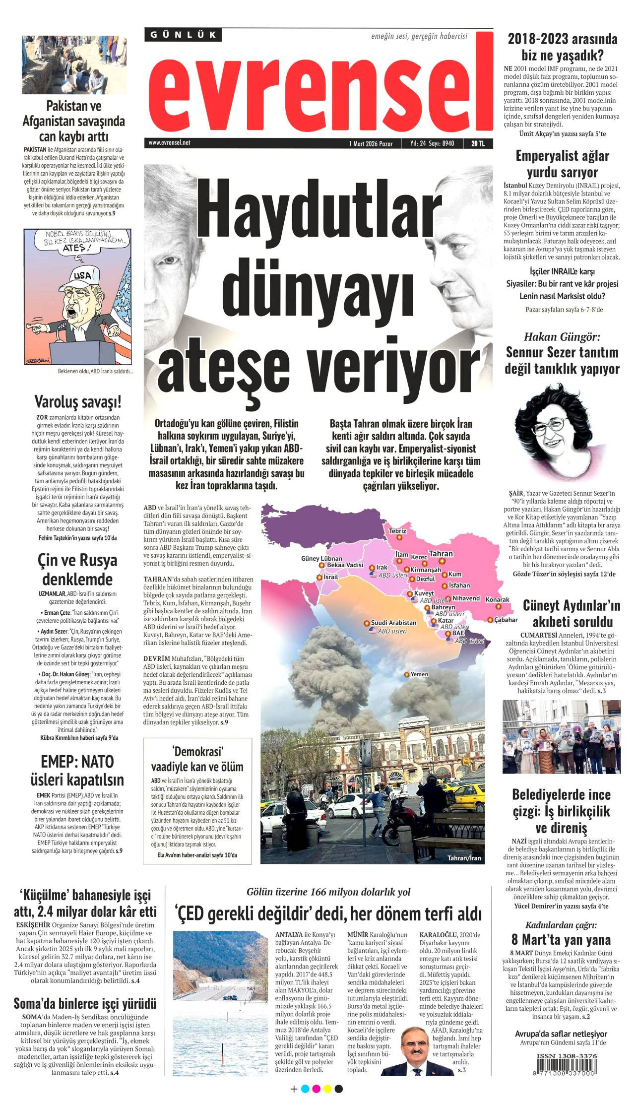 Evrensel Gazete Manşeti