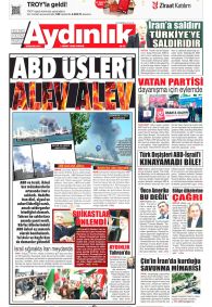 Aydınlık Gazete Manşeti