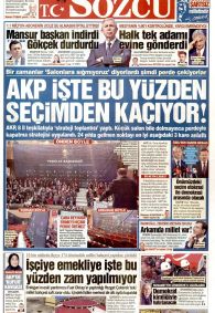 Sözcü Gazetesi Gazete Manşeti