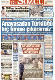 Sözcü Gazete Manşeti