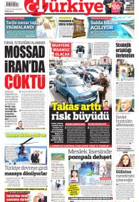 Türkiye Gazetesi Gazete Manşeti