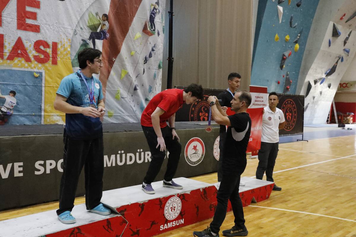 Samsun'da birinci olan milli tırmanış sporcusunun hedefi olimpiyatlara katılmak