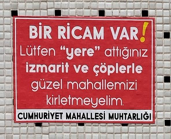 Bafra'da muhtardan rica: Mahallemizi kirletmeyelim