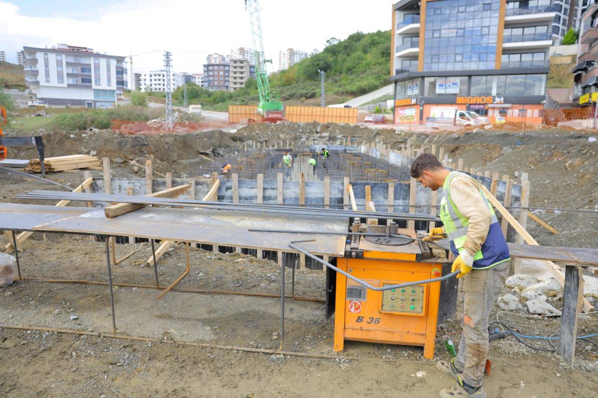 Samsun RTE Bulvarı'nda çalışmalar hız kesmeden sürüyor