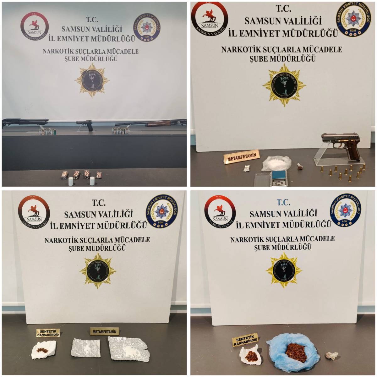 Samsun Polisi’nden Eş Zamanlı Narkotik Operasyon: Çok Sayıda Madde ve Silah Ele Geçirildi