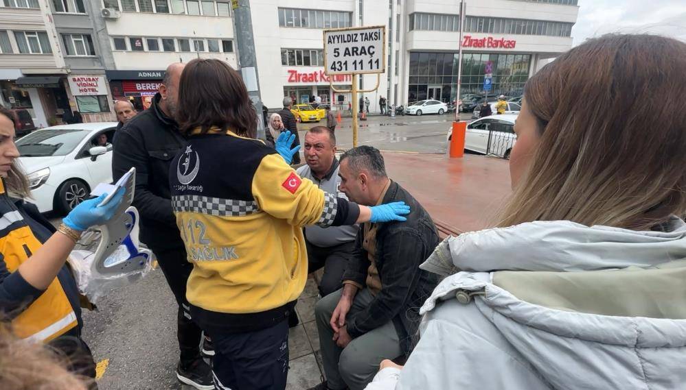 Samsun'da yere düşen kişiye ilk yardım vatandaşlardan