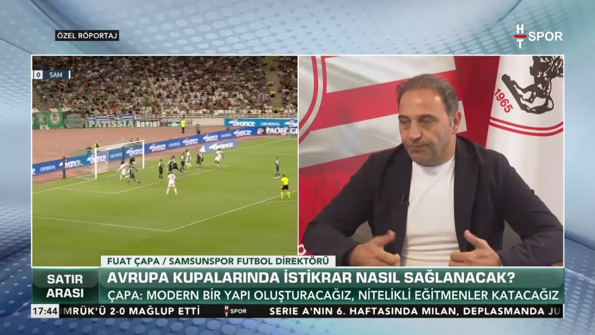 Samsunspor Futbol Direktörü Fuat Çapa 2 ana hedefi açıkladı