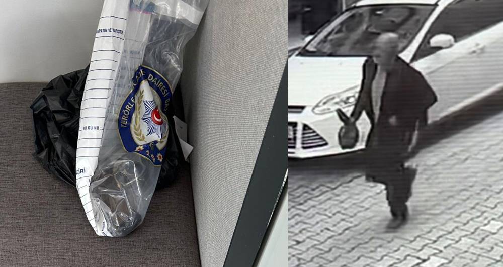 Samsun'da banka soygunu! Soyguncu kaçarken böyle görüntülendi