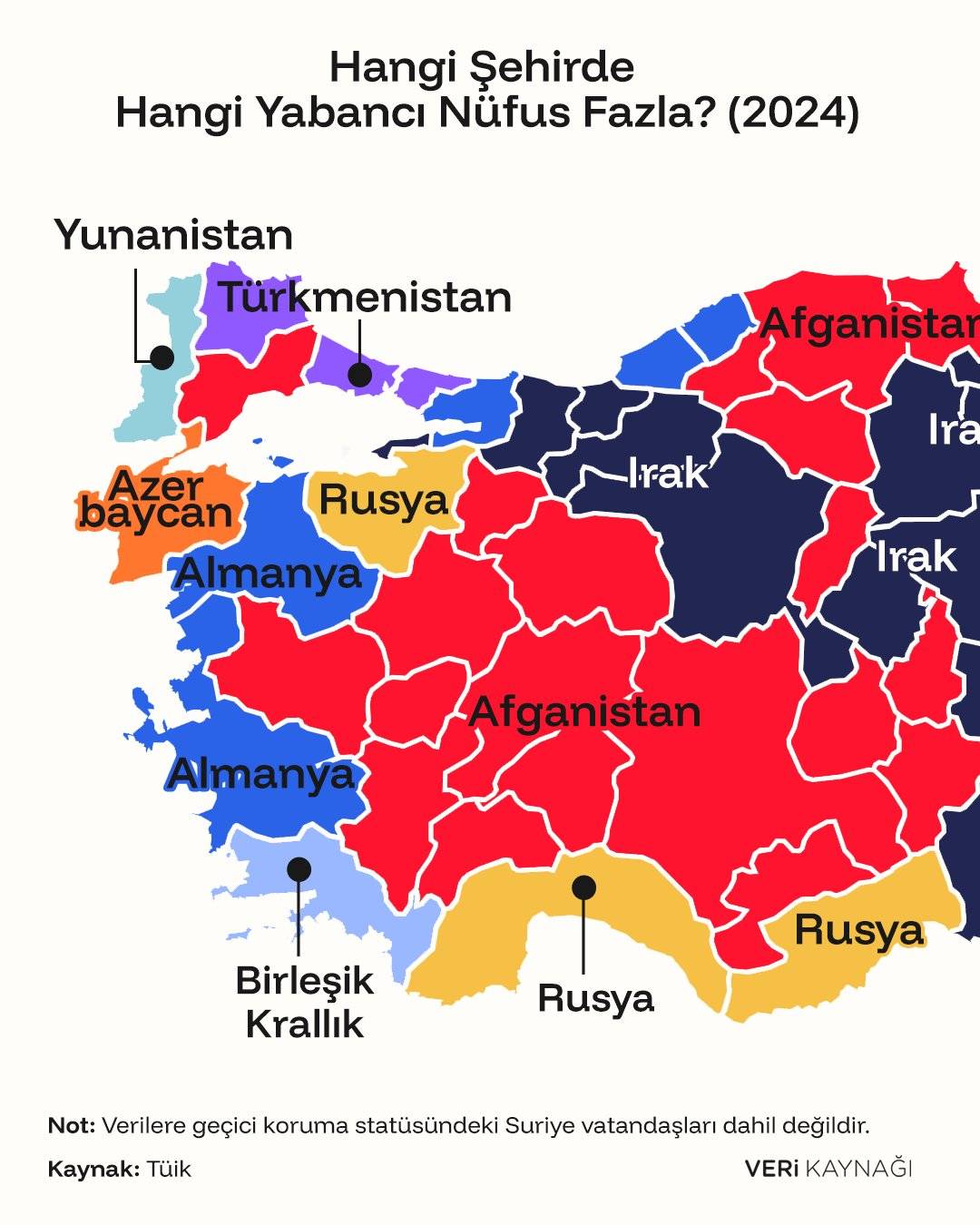 Samsun'da en çok yaşayan yabancı uyruğu belli oldu