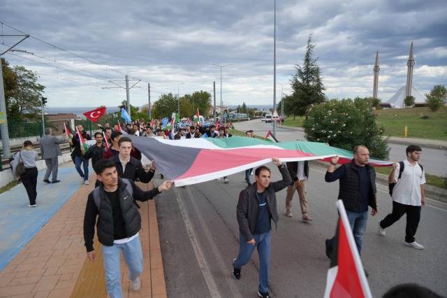 OMÜ’de Gazze protestosu