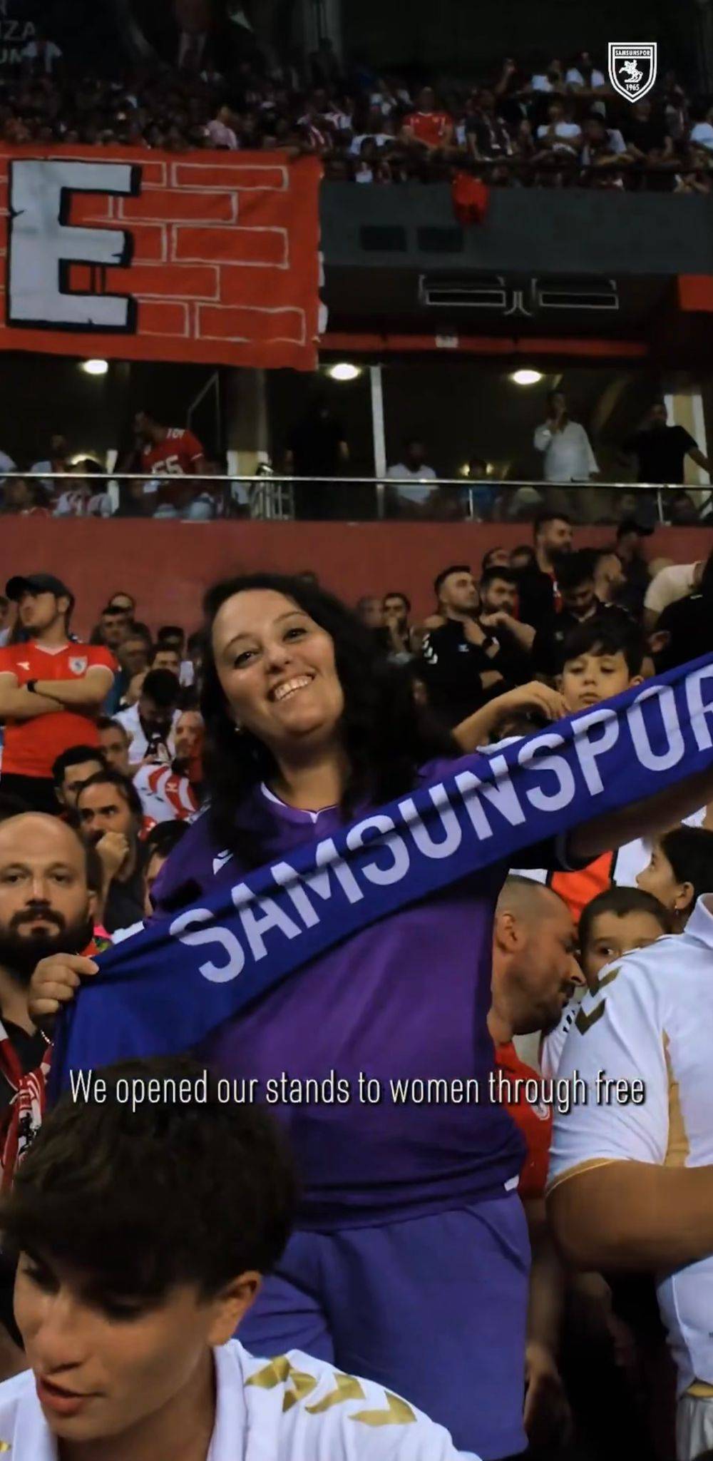 Samsunspor'dan mor forma temalı kadına şiddet paylaşımı