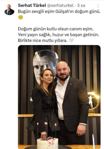 Atakum Belediye Başkanı Serhat Türkel'den romantik paylaşım