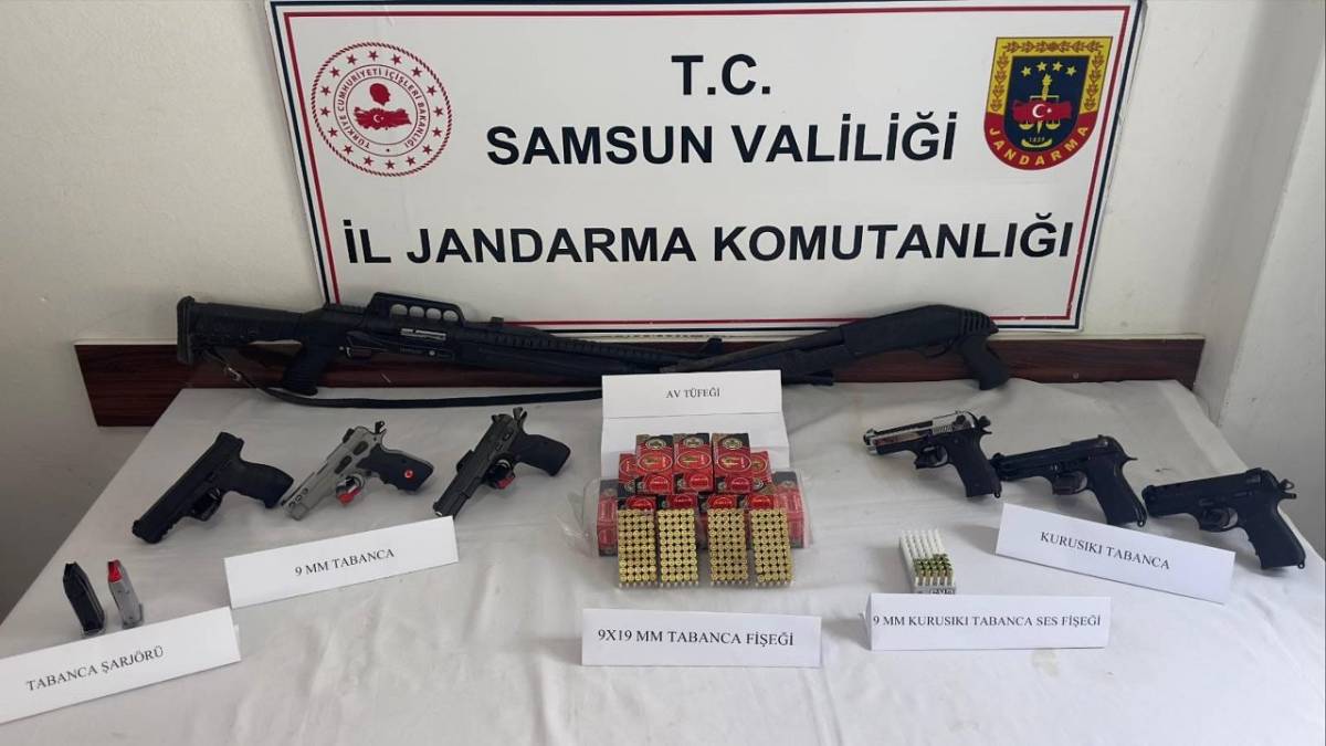 Samsun'da jandarmadan Ayvacık ve İlkadım'da silah ve uyuşturucu operasyonu