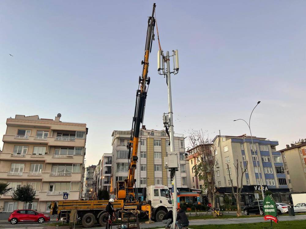 Samsun'da tepki çeken baz istasyonu kaldırıldı