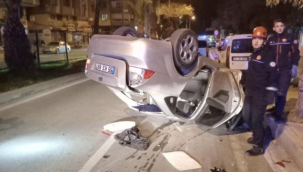 Samsun’da otomobil takla attı: 1 yaralı