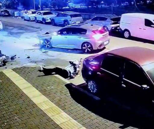 Samsun'da otomobilin çarptığı motosikletli yaralandı