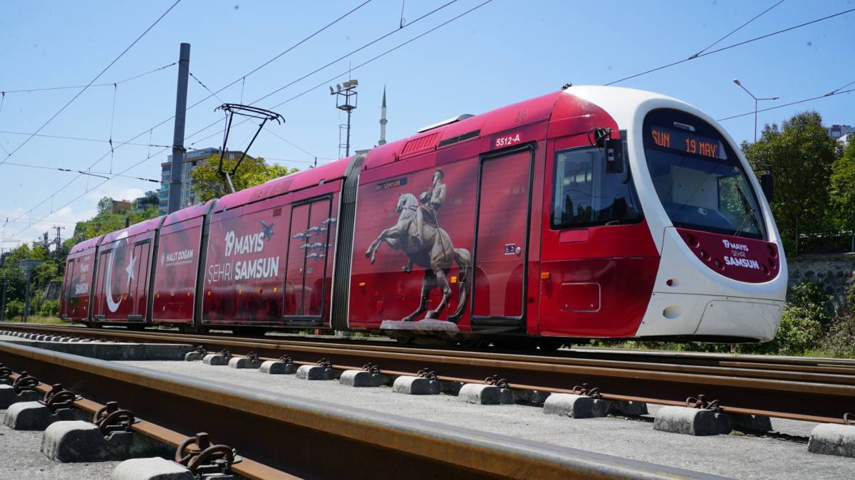 Samsun'da tramvay koltukları yenilendi