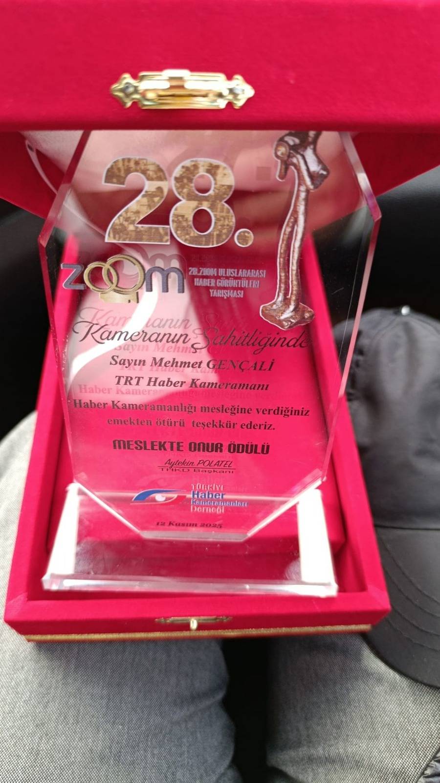 TRT Samsun kameramanı Gençali'ye Onur Ödülü