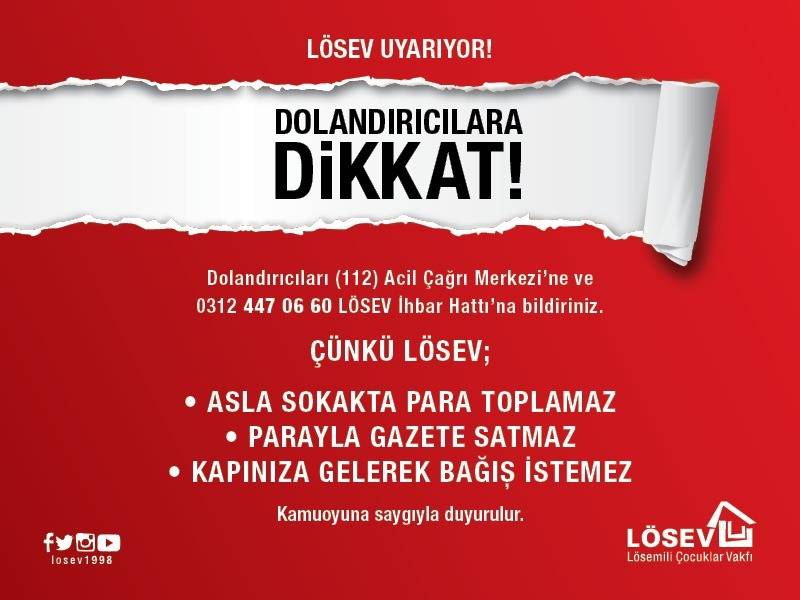 Samsun LÖSEV'den dolandırıcılığa karşı uyarı: 