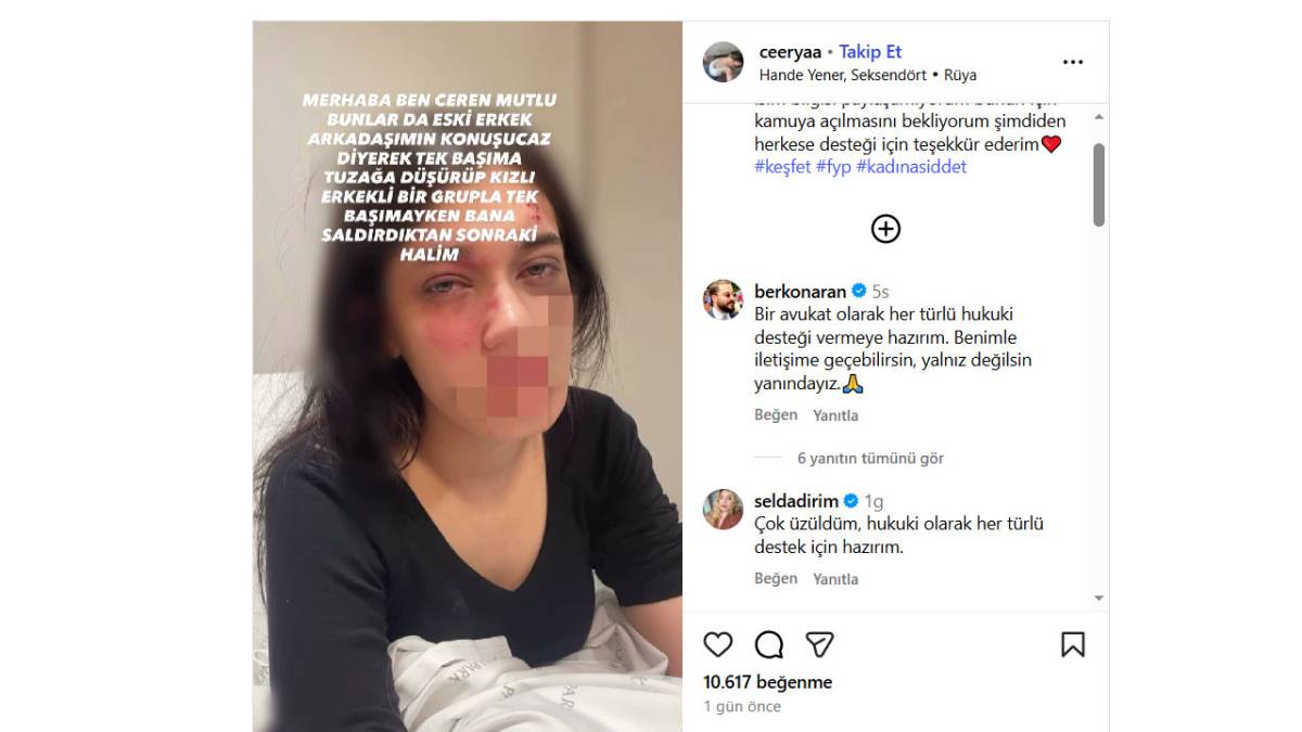 Samsun'da kadına öldüresiye darp iddiası! Ceren Mutlu destek istedi! 