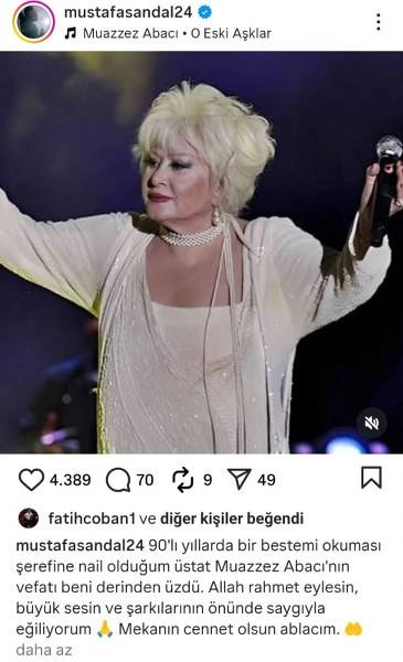 Sanat dünyası yasta! Muazzez Abacı doğum gününde hayatını kaybetti! Sanatçılar peş peşe mesaj paylaştı