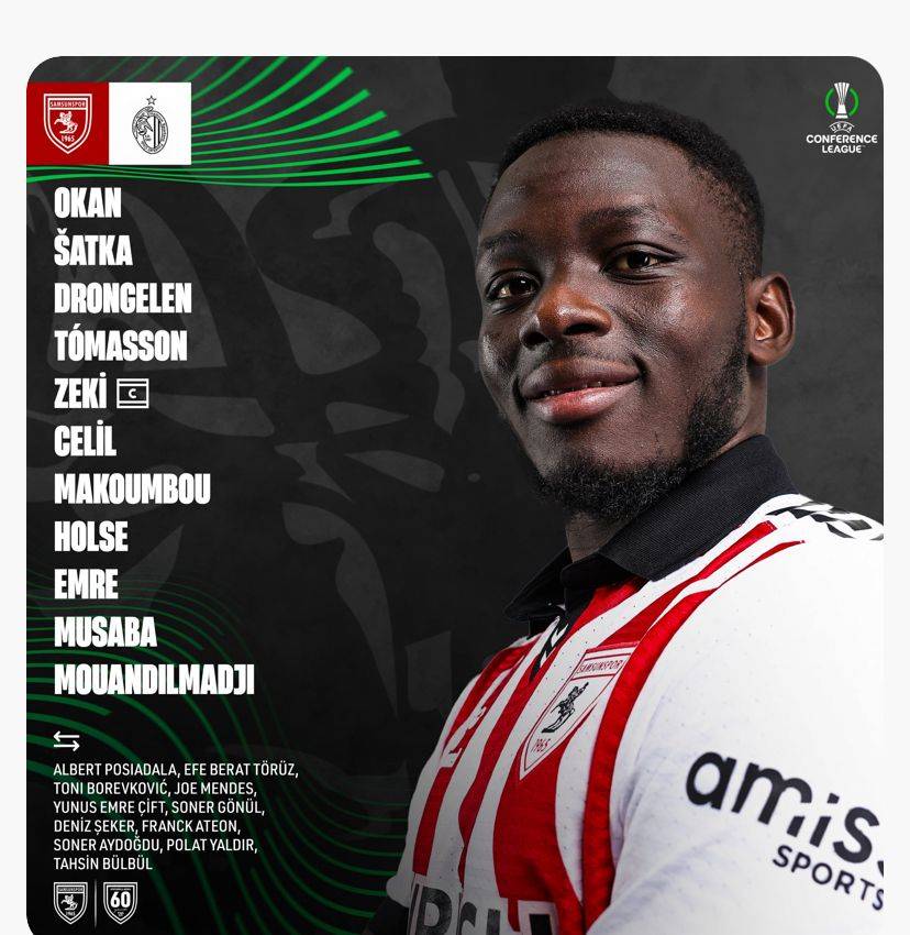Samsunspor'un Hamrun Spartans maçındaki ilk 11'i açıklandı