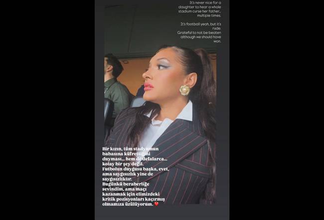 Zeycan Yıldırım’dan Beşiktaş tribünlerine sert tepki: Babama stat dolusu küfür duydum