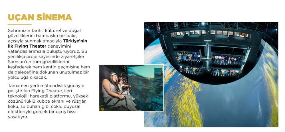 Samsun uçan sinema ile ayaklar yerden kesilmeden gezilecek
